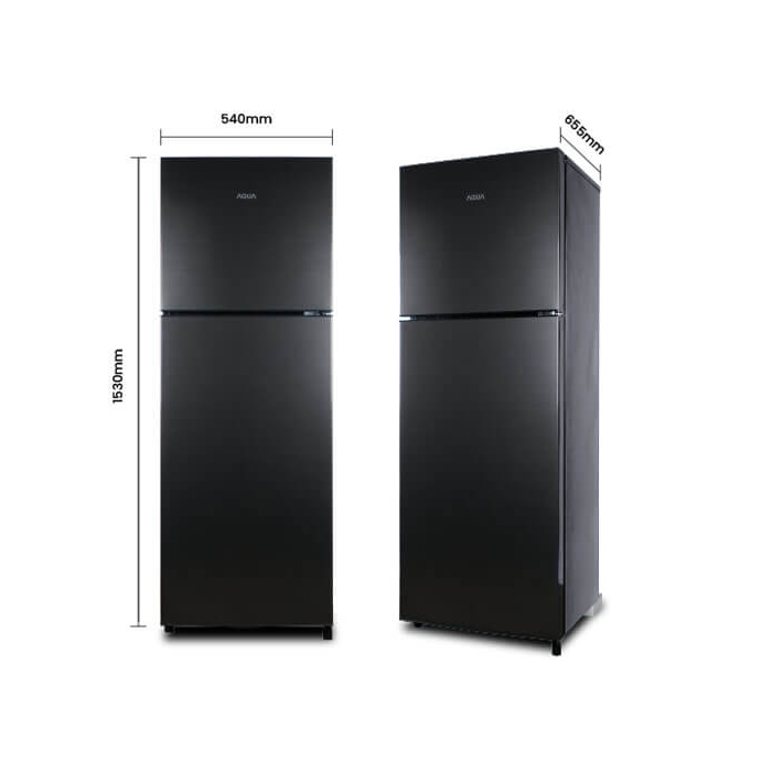 Aqua Kulkas Two Doors 220 Liter - AQR-D270DG | AQR-D270 (DG) Dark Grey